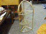 BRASS CORNER WHAT-NOT SHELF