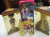 DOLLS IN ORIGINAL BOXES, SUPER GOOD MARKED FIGURINES.