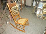 GOLDEN OAK PRESSED BACK SEWING ROCKER IN GREAT CONDITION