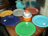 Fiesta ware incl. medium green, egg codler, 50's colors