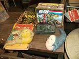 GI JOE LUNCH BOX, STAR WARS CRITTERS< FUNNYBOOKS, MILITARY TANK