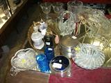 Elaine 3 part divded candy & other good glass
