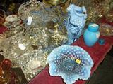 all good pcs, epergne base has chip inside the lily holder