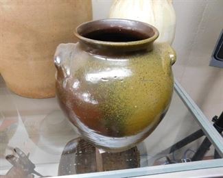 Nice Old Jugtown Frogskin Glaze Vase(Old Stamp)