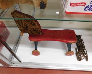 Child's Wooden Riding Horse(Old)