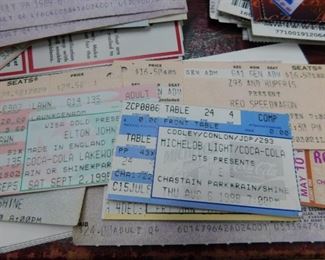 Numerous Late 1980's and 1990's Concert and Event Ticket Stubs(Elton John, REO Speedwagon, Journey, The Who and more)
