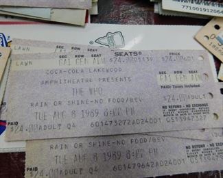1989 The Who Concert Ticket Stubs