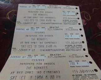 1996 The Monkees Tickets 