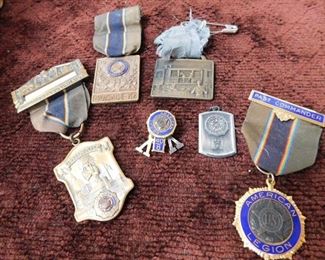 Assorted Old American Legion Medals and Badges