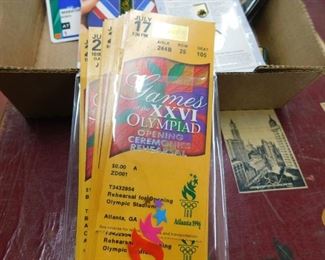 Grouping of 1996 Tickets to the Opening Ceremonies  of Atlanta Olympics