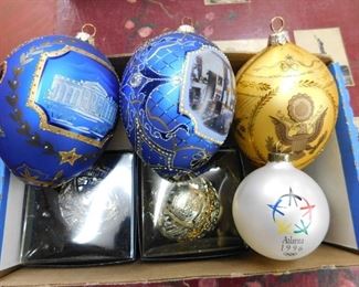 White House and Olympic Themed Christmas Ornaments