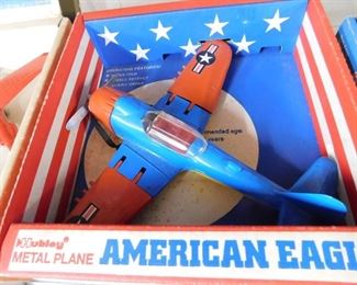 Second Vintage Hubley American Eagle Airplane in Box 