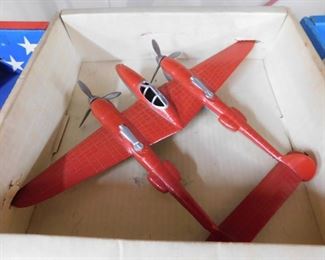 Vintage Metal Hubley Fighter Plane in Box