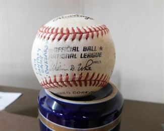 Autographed National League Baseball 