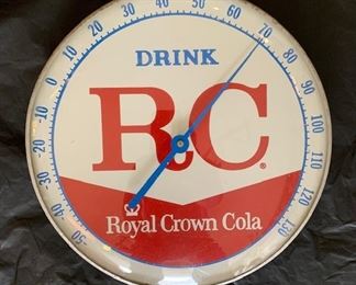 1960's Drink RC Royal Crown Cola Thermometer(12' Diameter/Made in U.S.A.)