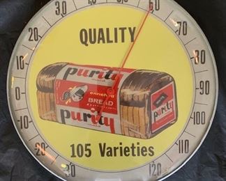 1950's Purity Bread "105 Varieties" Thermometer(12" Diameter/T.W. O'Connell)