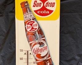 Rare 1963 Sugar Free Diet Sun Drop Cola Thermometer(27" x 7")