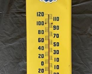 1950's Pepsi Cola The Light Refreshment Embossed Thermometer(27" x 7"/Yellow)