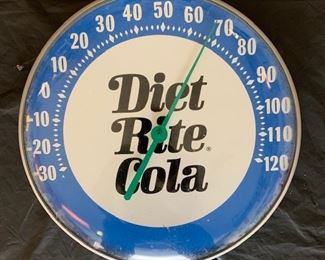 1960's Diet Rite Cola Thermometer(12" Diameter/Made in U.S.A.)