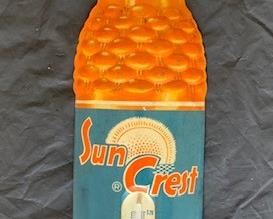 1960's Sun Crest Die Cut Embossed Thermometer(16" x 4")