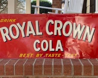 1949 Royal Crown Cola Embossed Metal Sign(19" x 54")