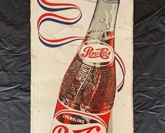 1951 Pepsi More Bounce to the Ounce Embossed Metal Sign(47" x 18")