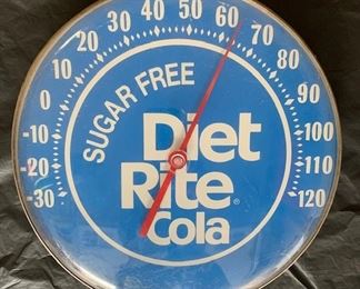 1960's Sugar Free Diet Rite Cola Thermometer(12" Diameter)