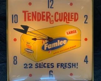1963 Tender Curled Famlee Bread Clock(16" x 16"/Pam)