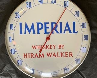 1960's Imperial Whiskey by Hiram Walker Thermometer(12" Diameter)
