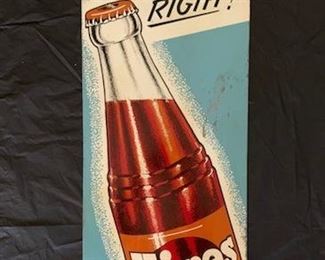 1940's Hires Refreshes Right Metal Sign(41" x 13"/Made in U.S.A.)