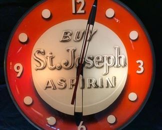 1950's Buy St. Joseph Aspirin Clock(Pam)