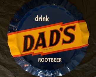 Drink Dad's Rootbeer Bottle Cap Tin Sign(21" Diameter)