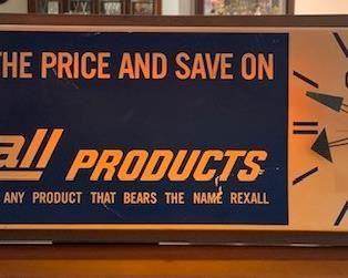 Rexall Pharmacy Advertising Clock