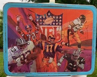 Metal NFL Lunchbox with Thermos