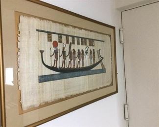 Egyptian Papyrus Art in Frame https://ctbids.com/#!/description/share/338888