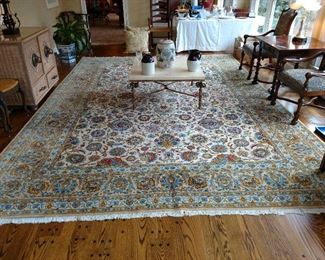 Very Fine 20th Century Persian Rug with centralized floral motif.  Approx 10'X15' comes with appraisal