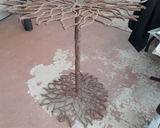 Wrought Metal Tree Table Base (round glass top included)