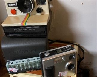 Several vintage cameras
