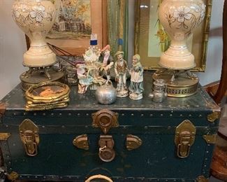 Trunks, lamps, tea pots, and many other home decor items