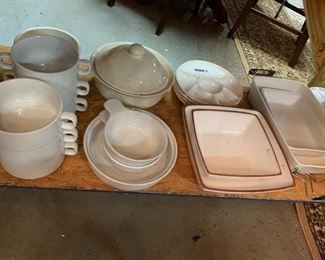 White serving pieces