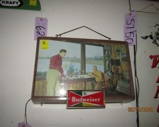 1950s Budweiser cabin scene light