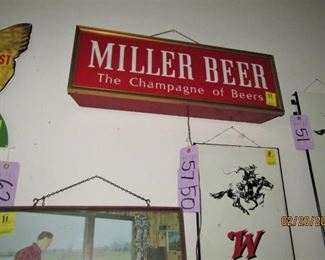 1960s Miller beer light