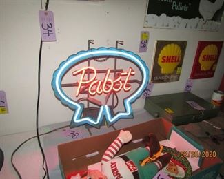 Pabst neon bowtie Beer sign