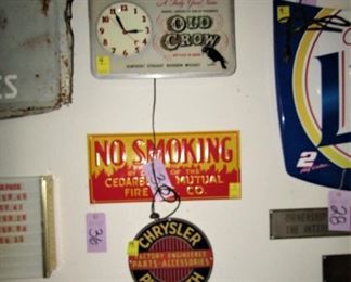 

1950s Advertisement Clock Old Crow Bourbon 