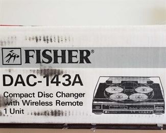 NIB Fisher DAC-143A 5 CD Changer with Remote
NIB Fisher DAC-143A 5 CD Changer with Remote