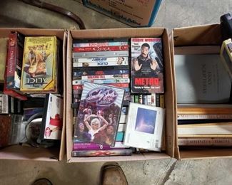 DVDs, VHS, Cassettes, and Books
DVDs, VHS, Cassettes, and Books