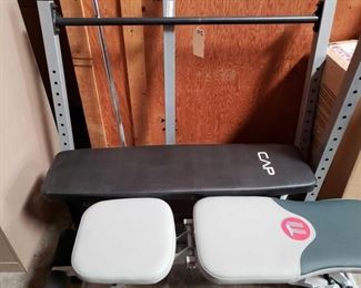 Bench Press with 2 Benches,1 Bar, and More
Universal and CAP benches, also includes misc weights in tote