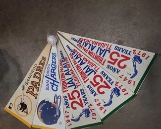1969-1972 Pennant Flags With a Babe Ruth Baseball
1969-1972 Pennant Flags With a Babe Ruth Baseball