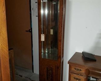 Wood and Glass Display Case
Measures approx 13"x29"x73"