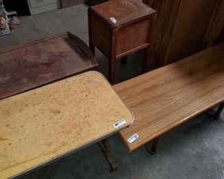4 Tables
Measures approx 13"x15"x27" to 18"x48"x15"
